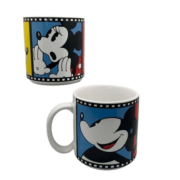 Disney Mickey and Minnie Mouse Vintage Film Reel Collectible Mugs Made in Japan - Picture 3 of 5